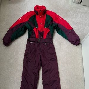 DESCENTE RETRO VINTAGE COLOR BLOCK SKI SUIT MEN’S MEDIUM EUC